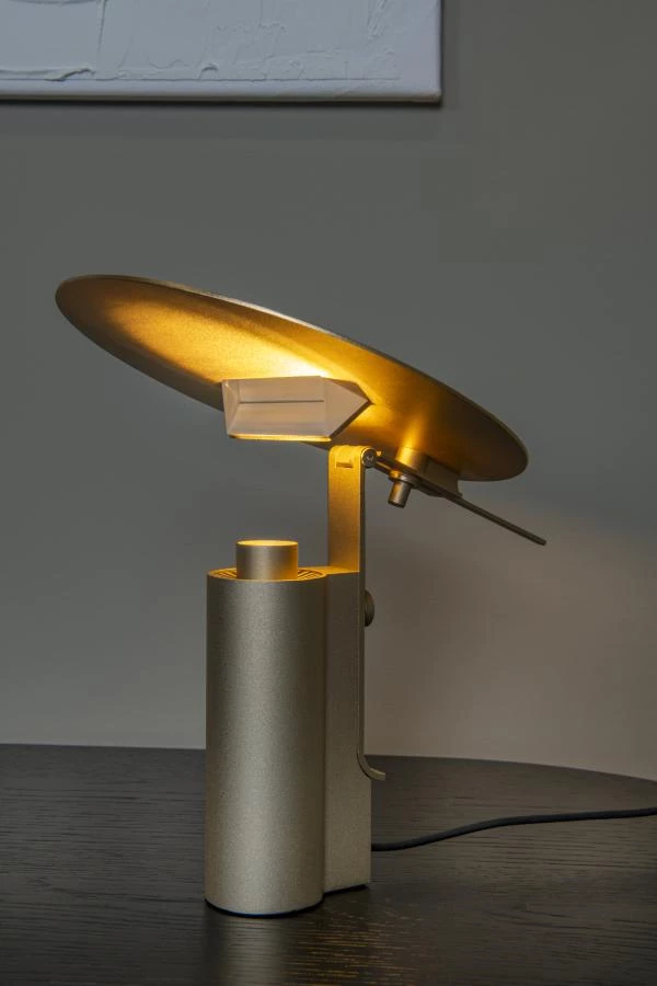 Lucide Premium FITS - Table lamp - Ø 20 cm - LED - 1x7W 3000K - Matt Gold / Brass - atmosphere 2